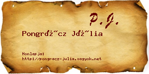 Pongrácz Júlia névjegykártya